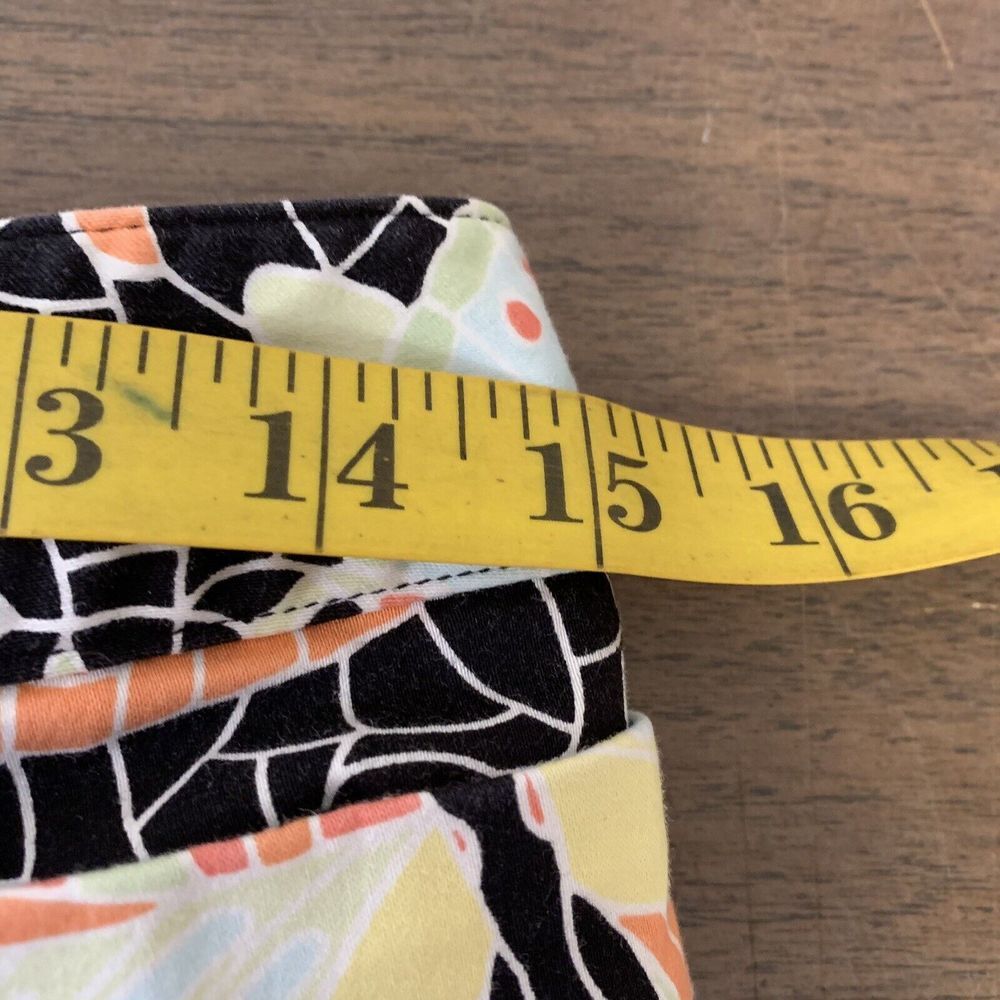 Harold's Jeans Womens 8 Butterfly Floral Print Slacks Stretch Cropped Button Leg - Picture 8 of 12